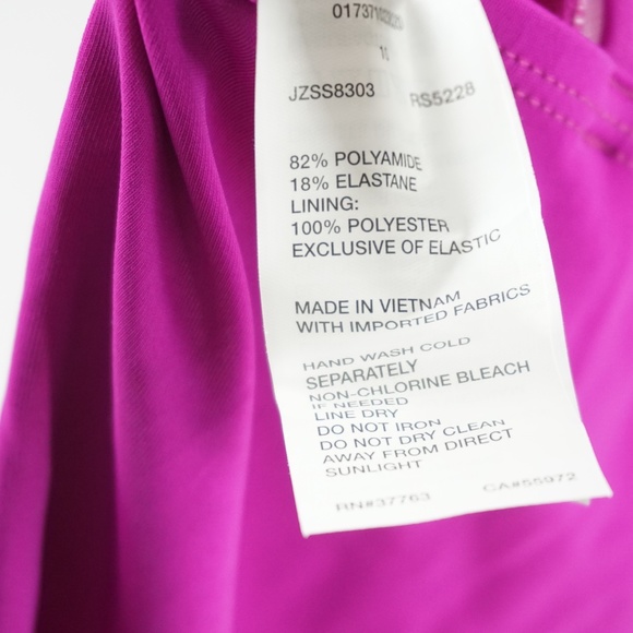 NWT Jantzen Magenta Strappy One piece Swimwuit 10 - Picture 4 of 7